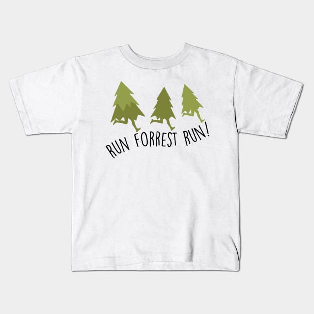 Run Forrest Run Kids T-Shirt by mariansar